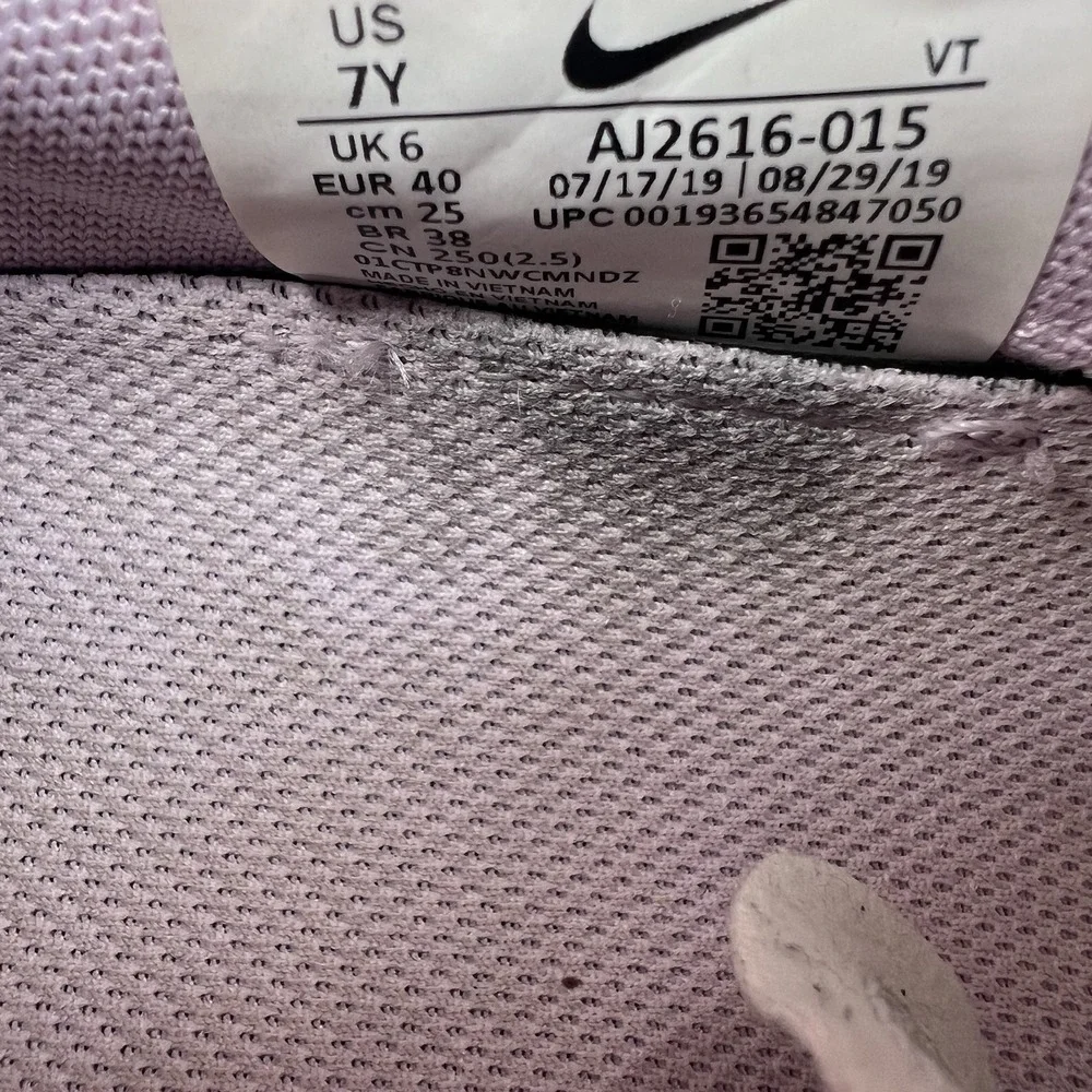NIKE AIR Vapormax US Size Kids  7Y Womens 8.5 2019 GS Sneakers Photon Dust Lilac